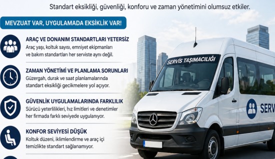 Bazı servis hizmetlerinde standart eksikliği