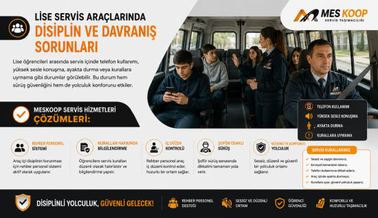 Lise öğrencileri arasında servis içinde telefon kullanımı