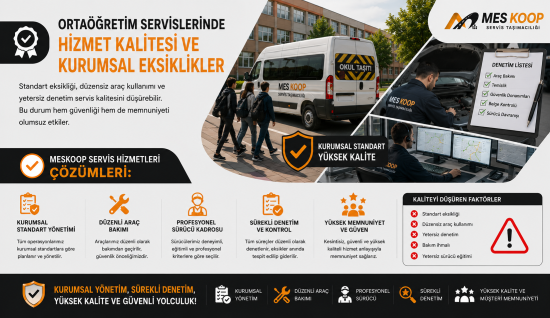 ORTAÖĞRETİM SERVİSLERİNDE HİZMET KALİTESİ VE KURUMSAL EKSİKLİKLER