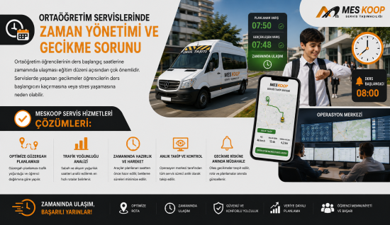 ORTAÖĞRETİM SERVİSLERİNDE ZAMAN YÖNETİMİ VE GECİKME SORUNUORTAÖĞRETİM SERVİSLERİNDE ZAMAN YÖNETİMİ VE GECİKME SORUNU
