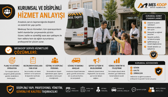Anaokulu servis taşımacılığında disiplinli ve sistemli bir yapı şarttır