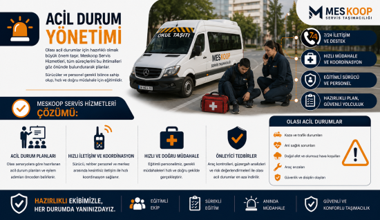 Olası acil durumlar için hazırlıklı olmak büyük önem taşır.