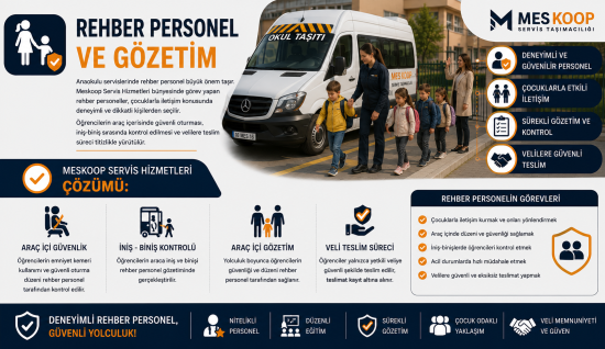 Anaokulu servislerinde rehber personel büyük önem taşır