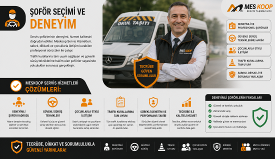 Servis şoförlerinin deneyimi, hizmet kalitesini doğrudan etkiler